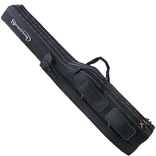 Sougayilang Angelruten-Tasche - 3-lagige Faltbare und tragbare Angelruten-Tasche für große Kapazität, Angelruten-Aufbewahrung und Angelgerät -165cm-H von Sougayilang