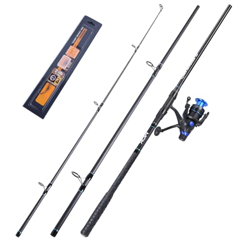 Sougayilang Karpfen Rute und Rolle Combo, 3-Abschnitt High - Qualität Carbon Angelrute und Karpfen Reel Angelset mit Angelschnur Haken Rigs-30 von Sougayilang
