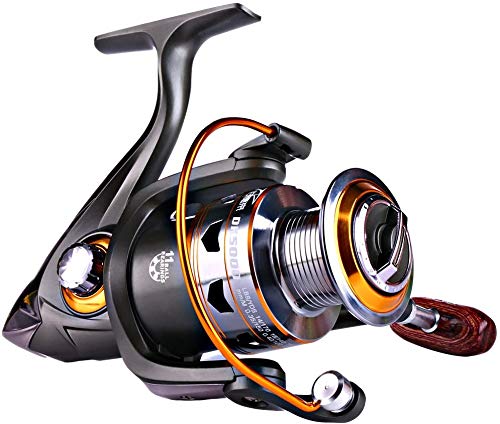 sougayilang Spinning Angelrollen mit links/rechts bar zusammenklappbar Holz Griff Leistungsstark Metall Körper 5,2: 1/5.1: 1 Ãœb Glatte 11BB für Inshore Boot Rock SüÃŸwasser Salzwasser Angeln von Sougayilang