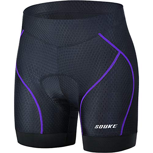 Souke Sports Damen Fahrradunterhosen Damen Radhose 4D Gepolstert Atmungsaktiv Radunterhose Dame mit Rutschhemmendem Beingreifer Souke Sports Damen Fahrradunterhosen Damen Radhose 4D Gepolstert Atmungsaktiv Radunterhose Dame mit Rutschhemmendem Beingreifer von Souke Sports