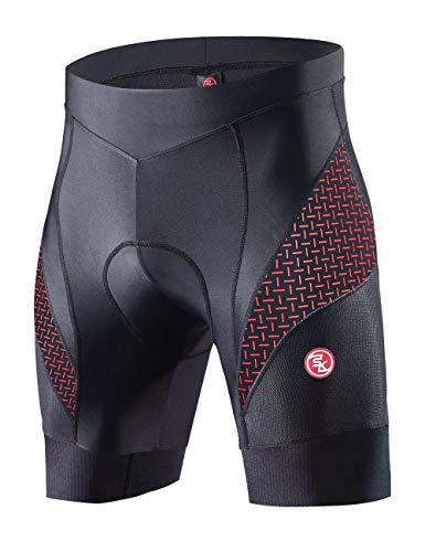 Souke Sports Herren 4D Gepolsterte Radlerhose Atmungsaktiv Schnelltrocknend Fahrradhose, 3XL von Souke Sports