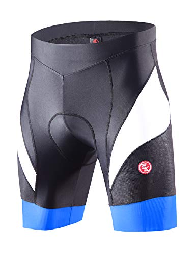 Souke Sports Herren 4D Gepolsterte Radlerhose Atmungsaktiv Schnelltrocknend Fahrradhose, 4XL von Souke Sports