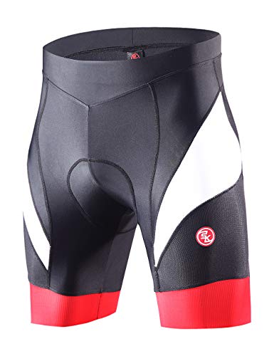 Souke Sports Herren 4D Gepolsterte Radlerhose Atmungsaktiv Schnelltrocknend Fahrradhose, XL von Souke Sports