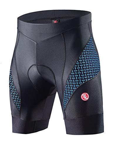 Souke Sports Herren 4D Gepolsterte Radlerhose Atmungsaktiv Schnelltrocknend Fahrradhose, XL von Souke Sports