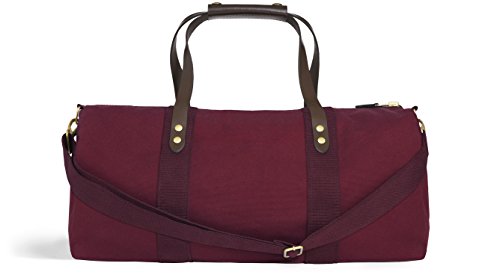 SOULEWAY Canvas Weekender - Reise-Tasche - Sport-Tasche - Handmade in Germany - Handgepäck - Wasserabweisend - Farbe: Bordeaux-Rot von Souleway