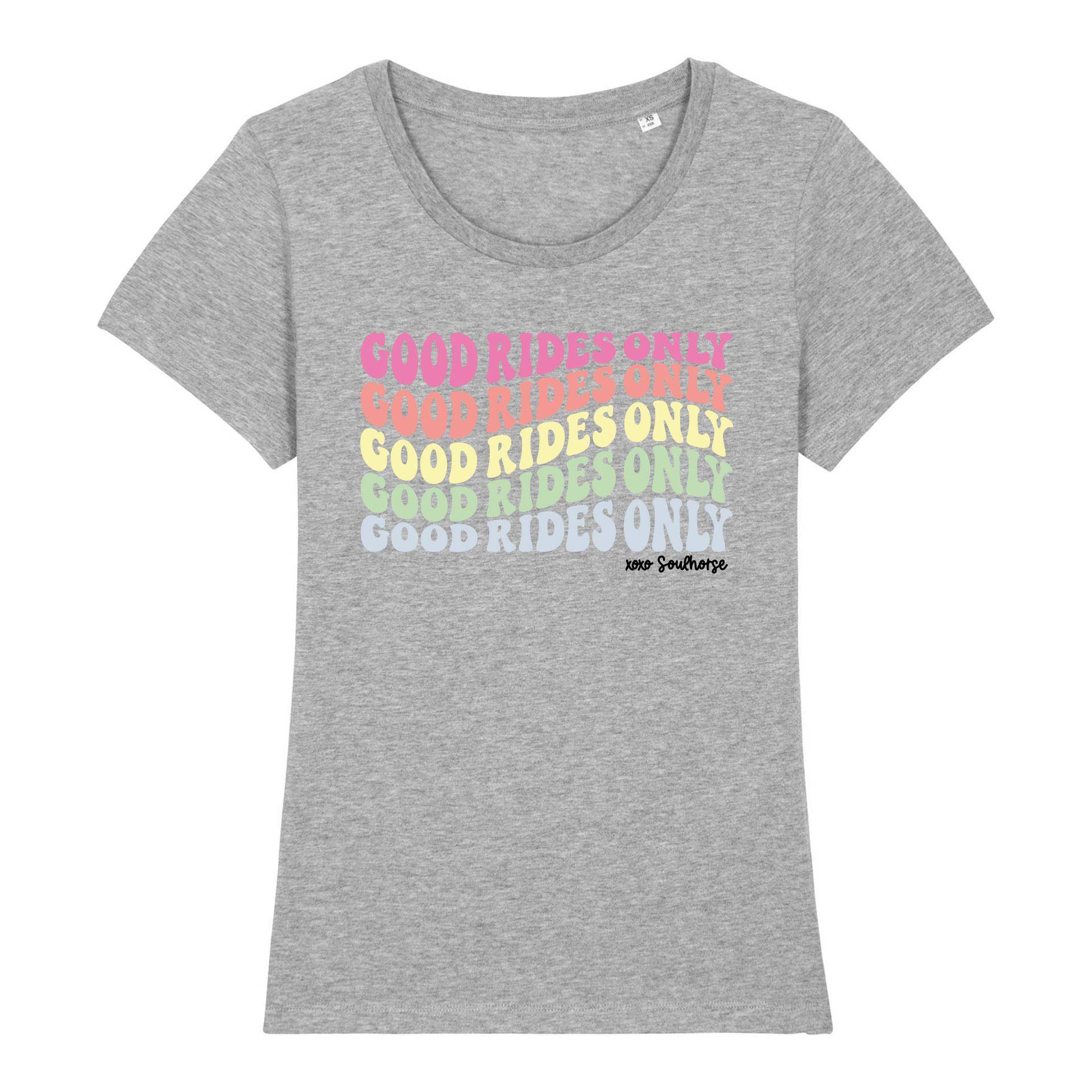 Soulhorse Goodridesonly Waves Bio T-Shirt Farbe: Heather Grey, Grösse: S von Soulhorse