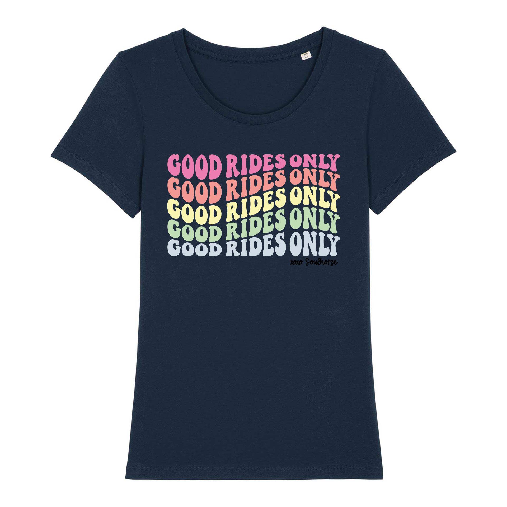 Soulhorse Goodridesonly Waves Bio T-Shirt Farbe: Navy, Grösse: XS von Soulhorse