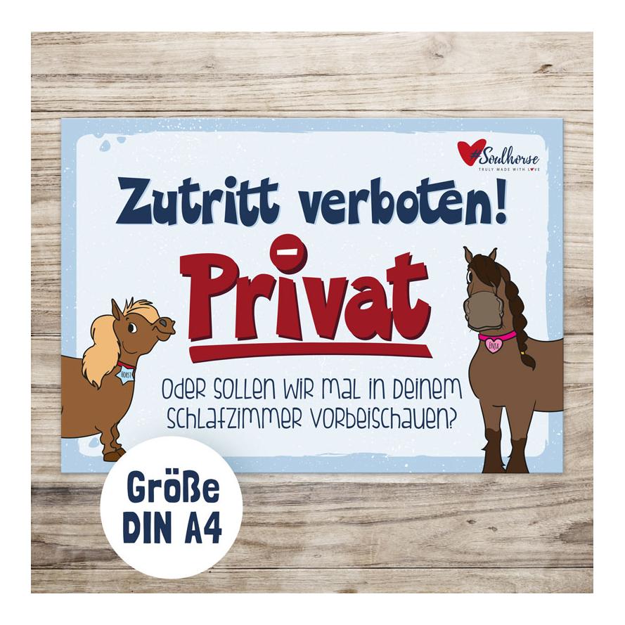 Soulhorse Warnschild "Privat" Material: Hartschaum von Soulhorse