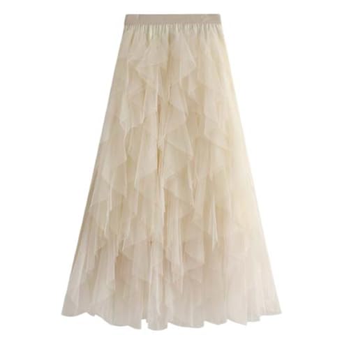 Tüllrock Gold, Tüll Rock Damen Retro Karneval Kostüm Tüllrock - Lang Minirock Petticoat Unterrock Mit Pailletten Sternen Tutu 50Er Party, Sonnenblume Kostüm von Soupliebe