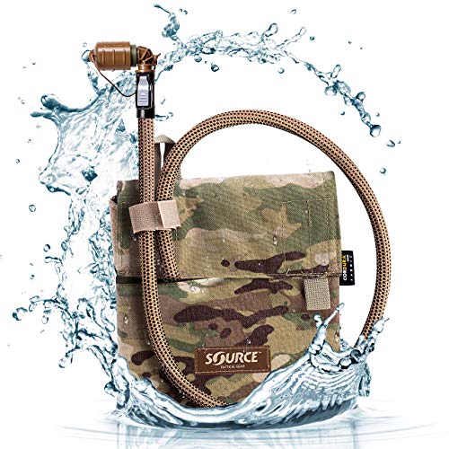 Source Tactical Kangaroo 1L Collapsible Canteen with Pouch Trinksystem, Multicam, 1 Liter / 32 oz von Source