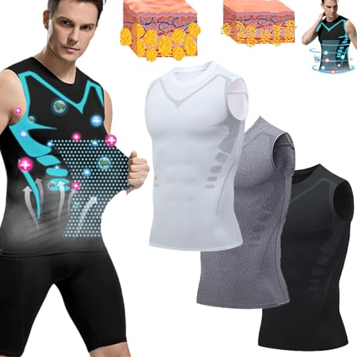 Lucky Song Ionen Energie Weste, Luckysong Ionic Shaping Herren, Ionic Shaping Vest Men, Lucky Song Ionic Shaping Vest (L,3Pcs) von Sovtay