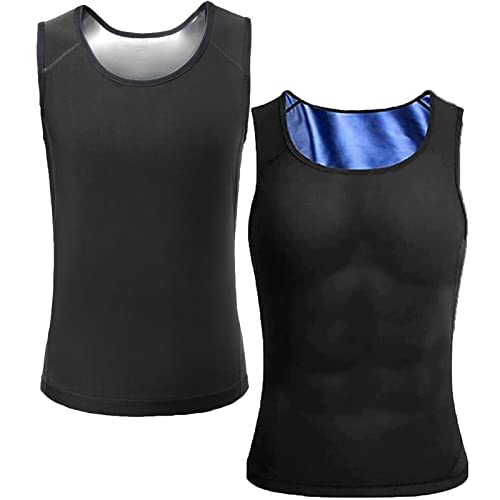 Sovtay Ricpindguys Menchest Gynecomastia Compressiontop, Mansottile Ion Shaping Vest, Compression Tanks for Men (2 Color,S/M) von Sovtay