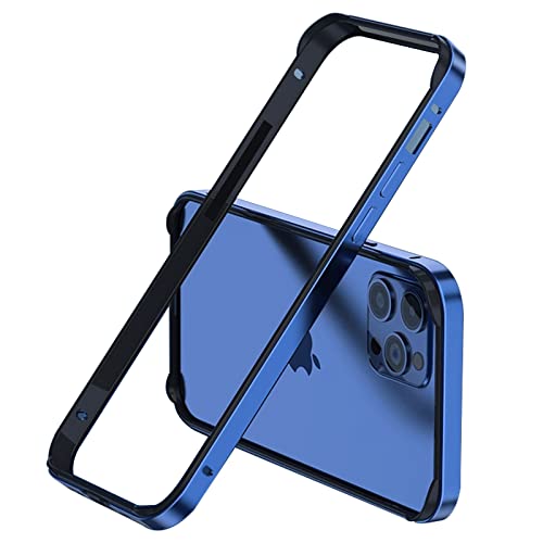 Soyeacrg Hülle für iPhone 15 Pro Max/15 Pro/15 Plus/15, robuster Aluminium-Metallrahmen | Weicher TPU-Innenstoßfänger | Erhöhter Kantenschutz | Keine Signalinterferenz,Blue 2,15 Pro Max von Soyeacrg