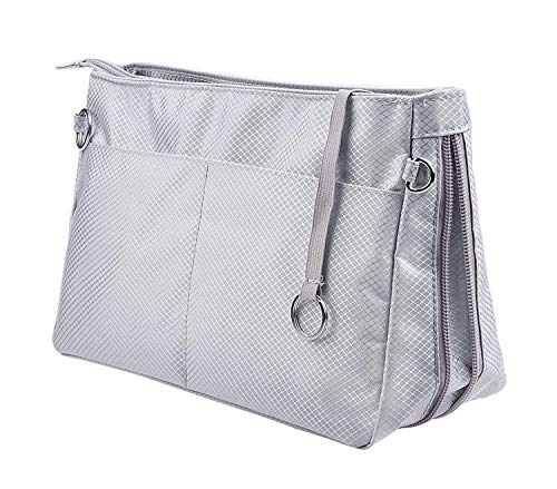 Soyizom Nylon Taschenorganizer Innentaschen Handtaschen Bag in Bag für Speedy Neverfull (Grau,Medium) von Soyizom