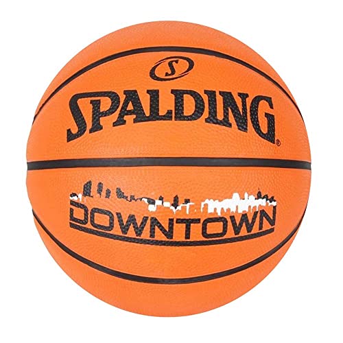 Spalding - Downtown - Orange - Basketballball - Größe 7 - Basketball - Zertifizierter Ball - Material: Gummi - Outdoor - rutschfest - Ausgezeichneter Grip von Spalding