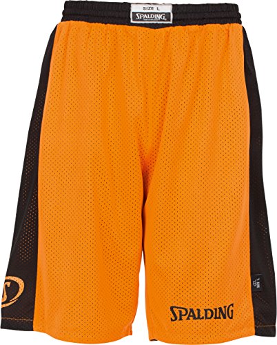 Spalding Bekleidung Teamsport Essential Reversible Shorts Herren, orange/Schwarz, XS von Spalding