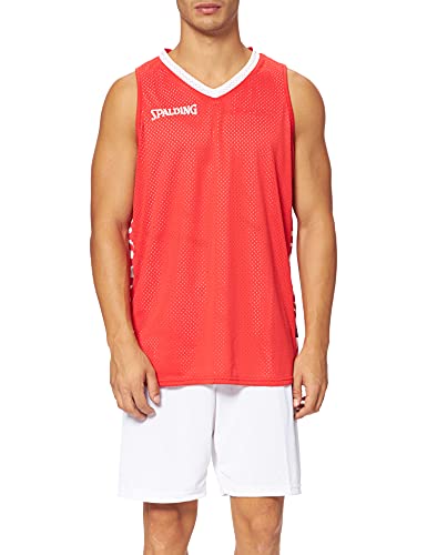 Spalding Herren Essential Reversible Shirt, rot/Weiß, 4XL von Spalding