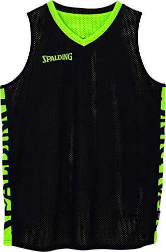Spalding Herren Essential Reversible Shirt, schwarz/Fluo gelb, XXL von Spalding
