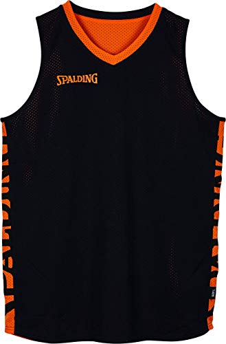 Spalding Herren Essential Reversible Shirt, schwarz/Orange, 4XL von Spalding