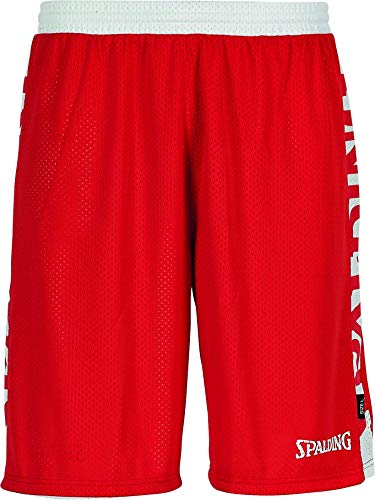 Spalding Herren Essential Reversible Shorts, rot/Weiß, 3XL von Spalding