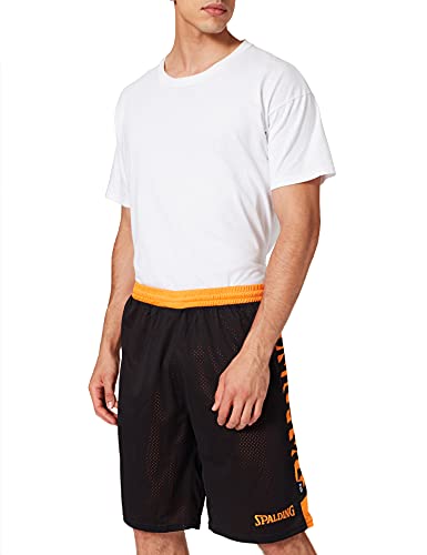 Spalding Herren Essential-shorts Herren Shorts, Schwarz/Orange, 3XL EU von Spalding