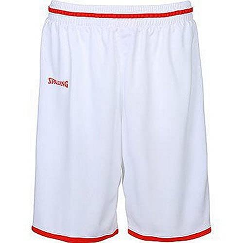 Spalding Herren Move Shorts, weiß/Rot, 4XL von Spalding
