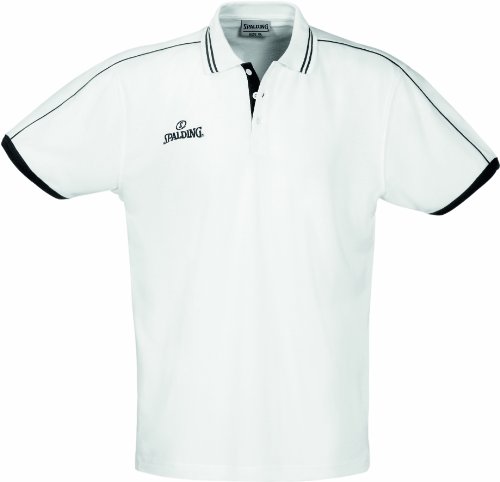 Spalding Herren Teamtrikots & Sets Polo Shirt Poloshirt, weiß, XL von Spalding