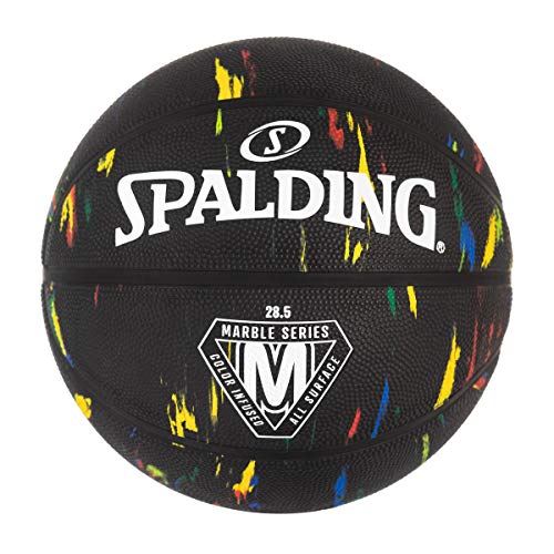Spalding Marble Series Basketball für den Außenbereich, 72,4 cm, Schwarz von Spalding