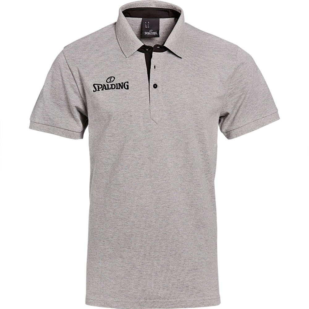 Spalding Prime Short Sleeve Polo Shirt Grau 4XL Mann von Spalding