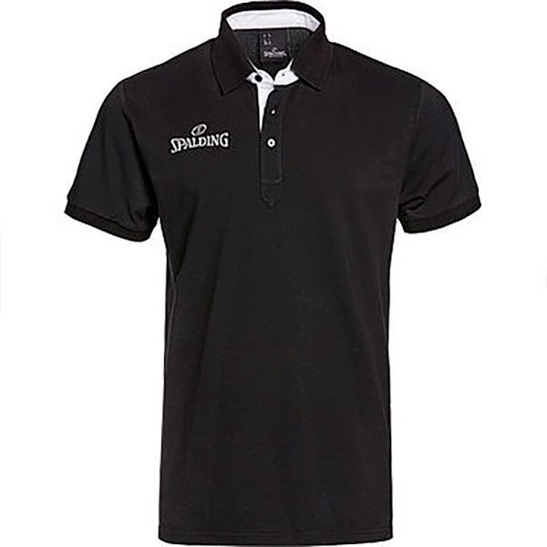 Spalding Prime Short Sleeve Polo Shirt Schwarz S Mann von Spalding
