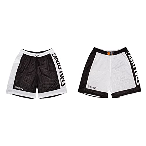 Spalding - Reversible Shorts - Basketball Shorts - Schwarz/Weiß - Sportbekleidung - Sport - Atmungsaktiv von Spalding