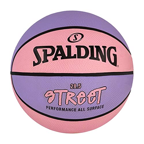 Spalding Street Outdoor-Basketball in Pink zum Spielen im Freien, 72,4 cm Durchmesser von Spalding