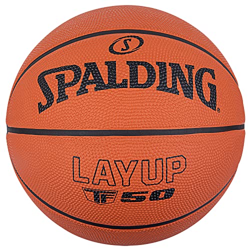 Spalding - TF-50 - Klassische Farbe - Basketball - Größe 5 - Basketball - Anfängerball - Material: Gummi - Outdoor - Anti-Rutsch - Hervorragender Grip - Sehr widerstandsfähig - Nicht aufgeblasen von Spalding
