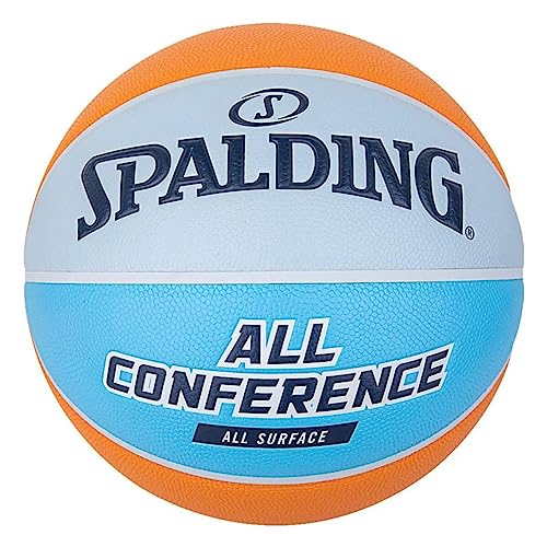 Spalding Unisex – Erwachsene All Conference Sz5 Ball, Orange/Blue, 5 von Spalding