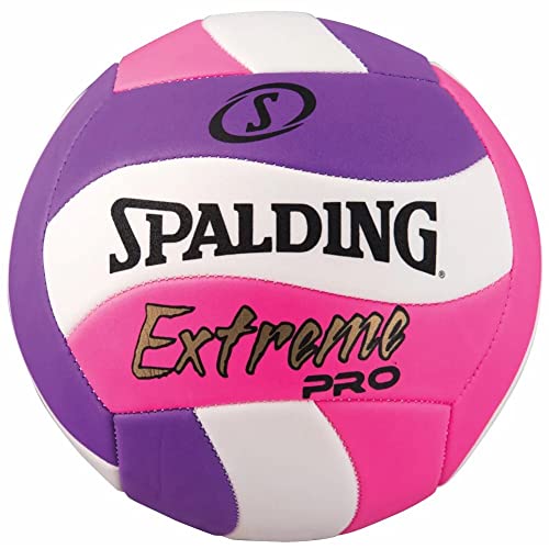 Spalding Unisex – Erwachsene Extreme Pro Wave Volleyball, Pink/Purple/White, 5 von Spalding