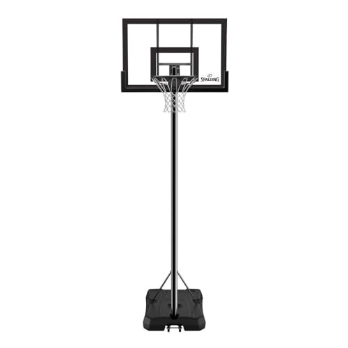 Spalding - Highlight Acrylic Portable Hoop - Basketballkorb - Größe 42'' -Acryl Board - Höhenverstellung -Standard Felge enthalten - Teleskopische Voreinstellung Lift von Spalding