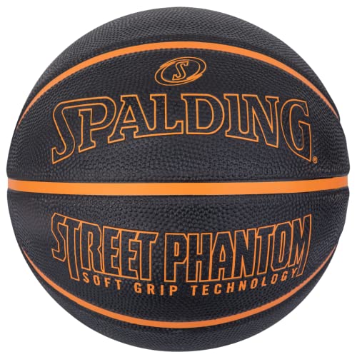 Spalding - Street Phantom- Basketballball - Größe 7 - Basketball - Zertifizierter Ball - Gummi - Outdoor - Orange - Rutschfest - Hervorragender Grip - Extrem widerstandsfähig von Spalding