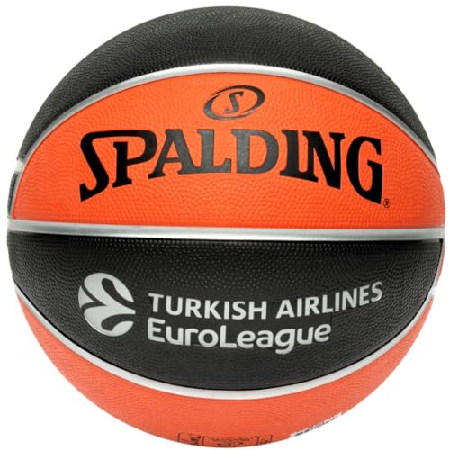 United Sports Unisex – Erwachsene Spalding Euroleague Varsity TF-150 Sz5 Ball, Black/Orange, 7 von Spalding