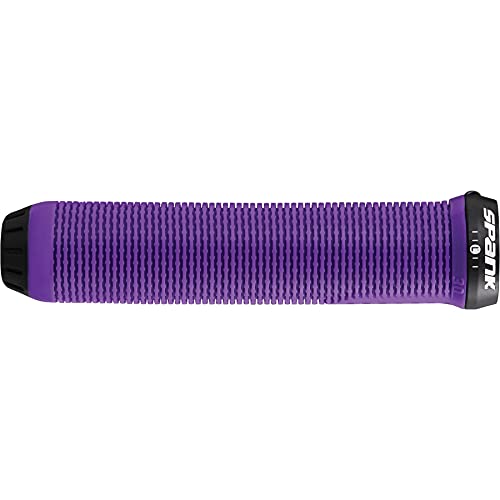 Spank Spike 30, Lock-on, Durchmesser 30 mm, Mountainbike-Griffe für Erwachsene, Unisex, Violett, 145 mm von Spank