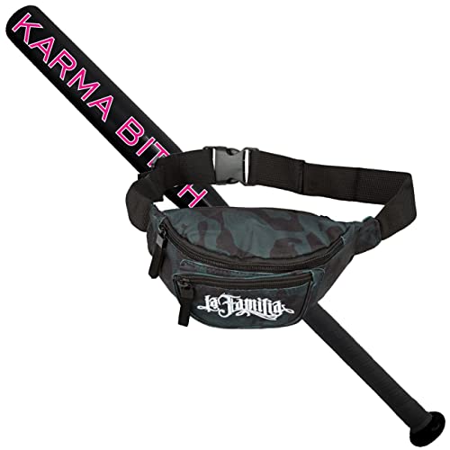 Sportset Baseballschläger mit Tasche für Baseball Karma Bitch Pink Aluminium 26 Zoll von Spaß Kostet