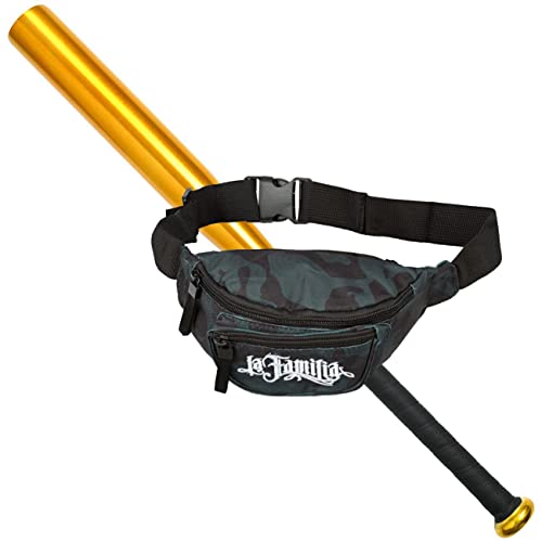 Sportset Sportgerät Baseballschläger inklusive Tasche für Baseball Gold Aluminium 65 cm lang von Spaß Kostet