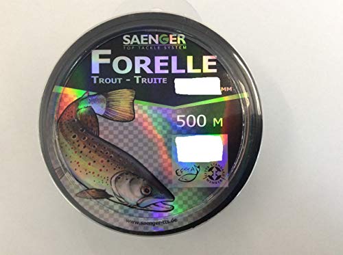 Specitec " Forelle "SchnurØ 0,18mm -Farbe: Smoke Clear Transparent - Angelschnur monofil Zielfischschnur von Specitec