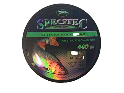 Specitec " Weissfisch - Match " Schnur Ø 0,18mm -Farbe: Ultra Clear Transparent - Angelschnur monofil Zielfischschnur von Specitec