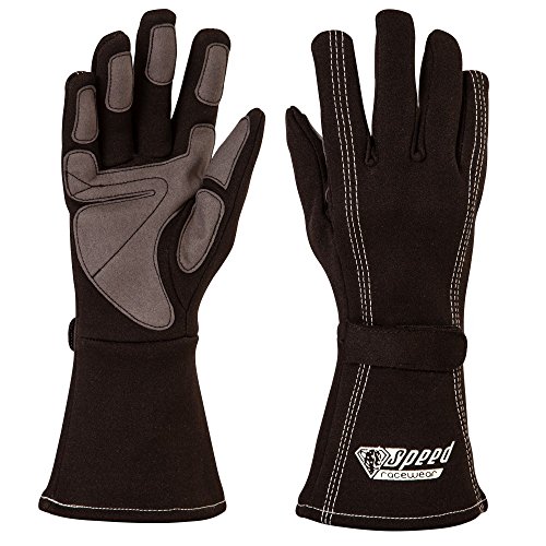 Speed Kartsport Handschuhe Auckland - Motorsport Handschuhe (schwarz, 9) von Speed