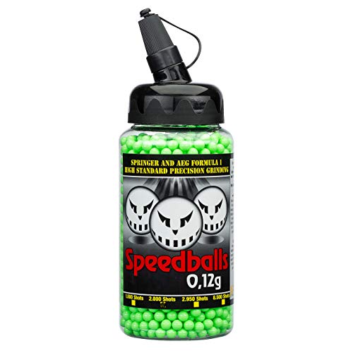Speedballs Airsoft Munition New Formula BBS 0,12g 2.000er Speedloader Zombie Green von Speedballs