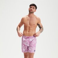 Bedruckte Leisure-Schwimmshorts 40 cm für Herren Mauve/Weiß von Speedo