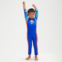 Bedruckter All-in-One-Sonnenanzug für Jungen im Kleinkindalter Blau von Speedo
