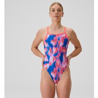 Damen Club Training Turnback Badeanzug mit Print Pink von Speedo