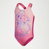 Digital bedruckter Badeanzug für Mädchen Pink/Koralle von Speedo