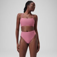 Einfarbiger hochtaillierter Bikinislip für Damen Pink von Speedo